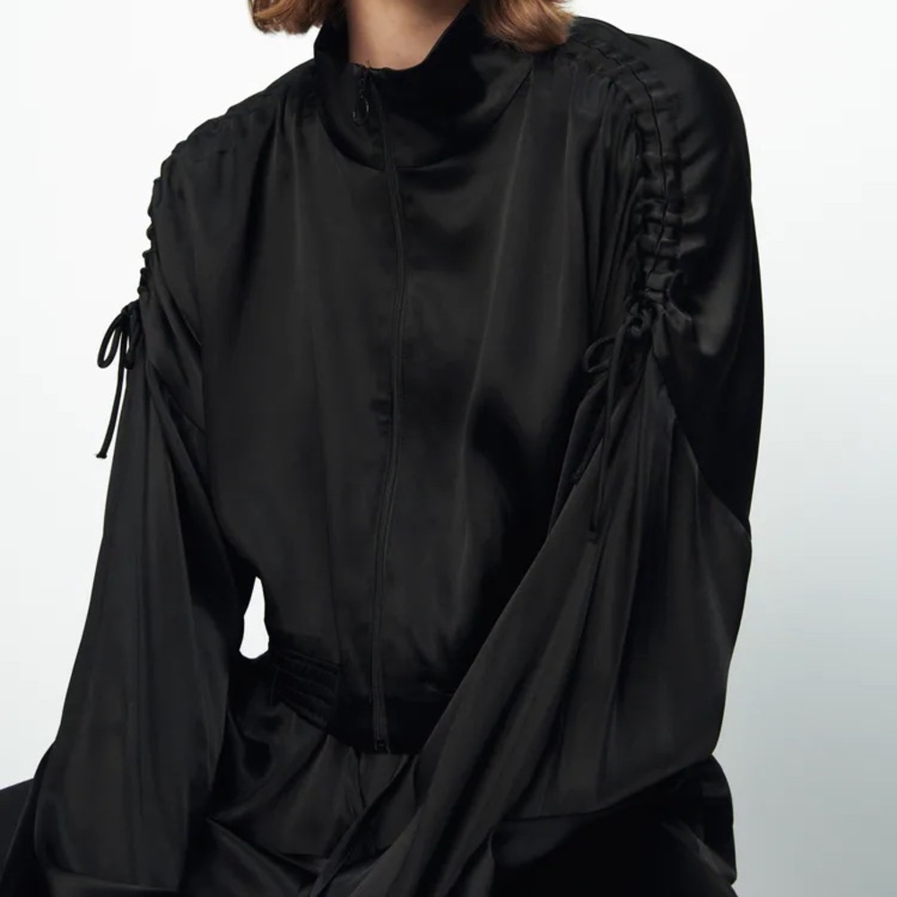 Zara Glossy Bomber Jacket